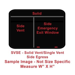 Window - 72" x 35" - SVSE - Grey 20 - Temp - Black - w/Screen - Frameless - F300-43293