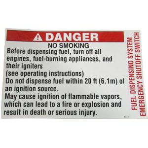 Label - Before Dispensing Fuel Turn Off Engine(1500ea) - 2015