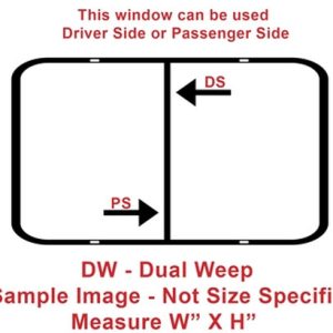 Window - 18" x 22" - DW - CLR - Temp - Black - #8800