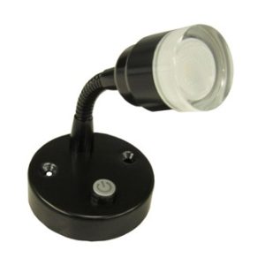 Light - Reading - 12V - LED - Flexible - w/Programmed Switch - Warm - Black