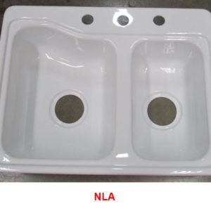 Sink - 25" x 19" - 3 Hole - White