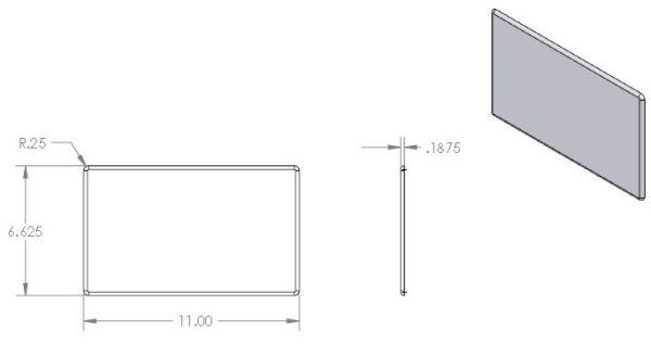 Shower - Access Panel - 7" x 10" - Parchment White