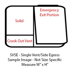 Window - 48" x 29" - SV/SE - Grey 20 - Temp - Black Frame - #2000