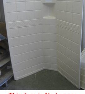 Shower - Surround - 33.56" x 67" - Neo Angle Wall - Full Tile - Parchment