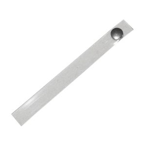 Strap - 7" - Poly - w/Snap - Clear - Silver Snap - 1/2" Rec Edge