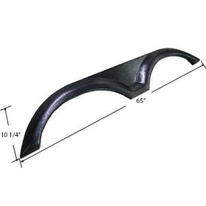 Fender - Skirt - 64" - w/Holes - ABS - Black - HP FW