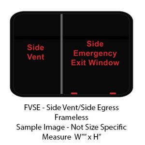 Window - 48" x 29" - FVSE - Grey 20 - Temp - Black - w/Screen - Frameless - F300-43227