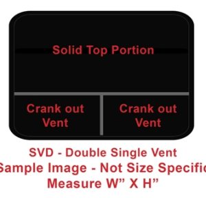 Window - 72" x 40" - SVD - Grey 20 - Temp - Black - w/Screen - Frameless - F300-43263