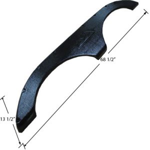 Fender - Skirt - Small - 69" x 13 1/2" - Cougar - w/Mountain Scene - Black