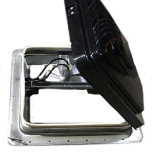 Vent - Roof - 12V - Galvanized Collar - Smoke Lid
