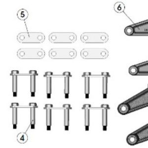 Axle - A/P Kit - Triple - w/Equalizer - 35" Axle Spacing - EQ-126