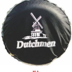 Tire - Cover - 15" - w/Logo - Black - w/White Ink Dutchmen