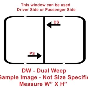 Window - 72" x 28" - DW - Grey 20 - Temp - Black - #8500