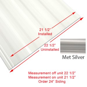 Siding - 024 - 24" x 96" - 1MDM SL - Metallic Silver - IN ONLY