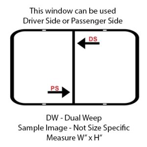 Window - 18" x 22" - DW - Grey 20 - Temp - Black Frame - 8800-44077
