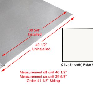 Siding - Metal - 040 - 41 1/2" x 96" - CTL - SL - Polar White - w/Film