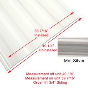 Siding - Metal - 024 - 41 3/4" x 96" - 1MDM SL - Met. Silver