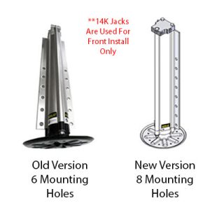 Jack - Leg Cylinder - RH - LG - CYL 2 1/2" - 14K - w/9" Foot Pad - Type II - Clear - ANO