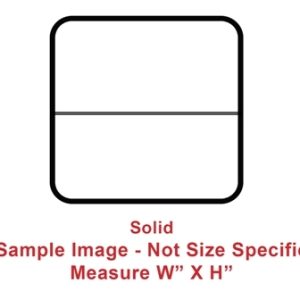Window - 48" x 48" - Split Solid - Dark Glass - Temp - Black Frame - 1 7/8" Ring