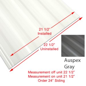 Siding - 024 - 24" x 96" - 1MDM SL - Auspex Gray Metallic