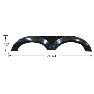 Fender - Tandem Fender Skirt ABS UV Smooth .090 Gauge-Black-76" x12 1/2"