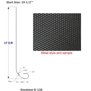 Skirt - Metal - 030 - 19 1/2" x 168" - 2"Rad - D-126 H - Black - TP - DE