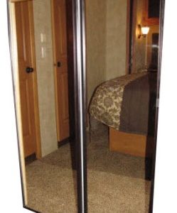 Closet - Mirrored Door - 60" x 56" - Black - Assembled Kit