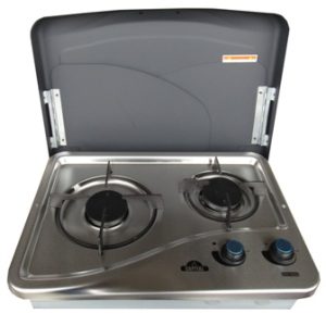 Range - Drop In - Outside Stove - 2 Burner - SS w/Lid