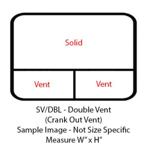 Window - 72" x 40" - SV/Double - Grey 20 - Temp - Black Frame - #2000 - w/Clamp Ring 8505-12 (V000466879) - Lg Screw + Knob