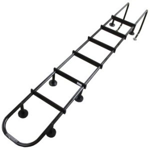Ladder - 6 Step - 3" Hoop Extension - Round Pads - Black