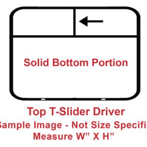 Window - 72" x 48" - Top T-Slider/Driver - Dark Glass - Temp - Black Frame - 1 7/8" Ring