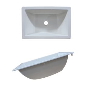 Sink - Lavatory - 10" x 16" - Radius Bowl - White