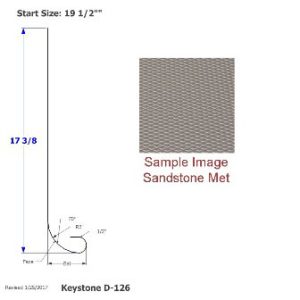 Skirt - Metal - 030 - 19 1/2" x 170" - 2" Rad - H D-126 - Sandstone Met - DE
