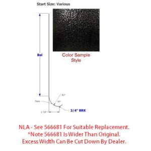 Skirt - Metal - 030 - 12" x 143 1/2" - 2" Rad - D-4 - TP - SE - Black