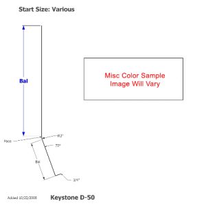 Skirt - Metal - 040 - 19 1/2" x 169" - 2"Rad - D-50 - MISC Color - Mill Side out