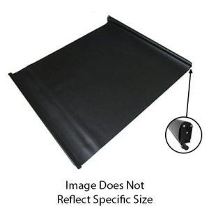 Shade - Roller - Night Only - 58" x 32" - Value Line - 3 Ply - Black Linen Embossed Vinyl/Keyhole Bottom Hembar - No Dial