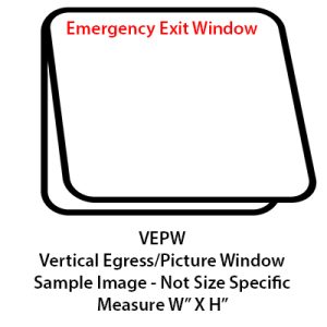 Window - 30" x 29" - VEPW - Grey 20 - Temp - Insulated - Black - w/Screen - Frameless - #3000