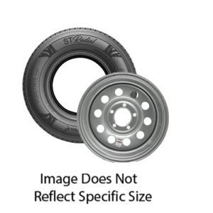 Tire - Tamarack Radial - ST215/75R14 LRD - 14" x 5.5" - 5-4.5 - Silver Modular Steel Wheel - 1.25" Tire Valve - For .453 Hole - Max PSI 65