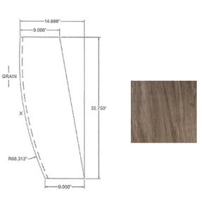 MDF - Step - Tread - 1 1/4" x 14 5/8" x 32 3/4" - Pressed - C2 - Quarter Round - Rustic After Hours