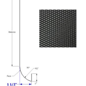 Skirt - Metal - 030 - 22 1/2" x 151" - D-12 - Black - TP - DE - w/Kiss Break