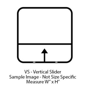 Window - 24" x 29" - Vertical Slider - Dark Glass - Temp - Black Frame - 1 7/8" Ring