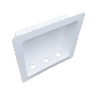 Box - Washer Prep - For Water Lines - Plastic - White