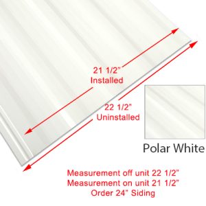 Siding - 024 - 24" x 96" - 1MDM SL - #396 - Polar White