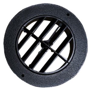 Grill - Vent Cover - 4" - Rotaire - w/No Damper - w/Visible Screw Hole - Black - 3840BK