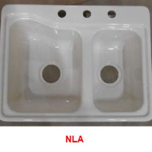 Sink - 25" x 19" - 3 Hole - Parchment
