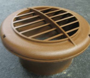 Grill - Vent Cover - 4" - Rotovent - Brown