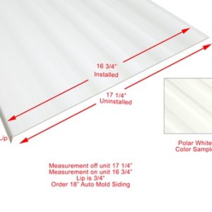 Siding - 024 - 18" x 96" - 1MDM AM - Polar White