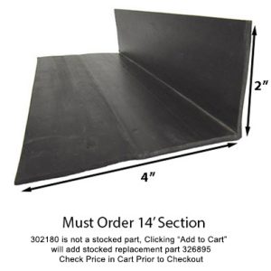 Seal - Co-Extruded - Bottom Angle - w/Wiper - 168" - Black (Must Order In 14' Increments)