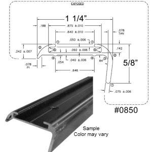 Trim - 9' - Roof Edge - Insert - Corner - Black