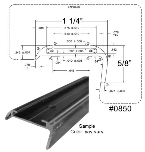 Trim - 9' - Roof Edge - Insert - Corner - Black